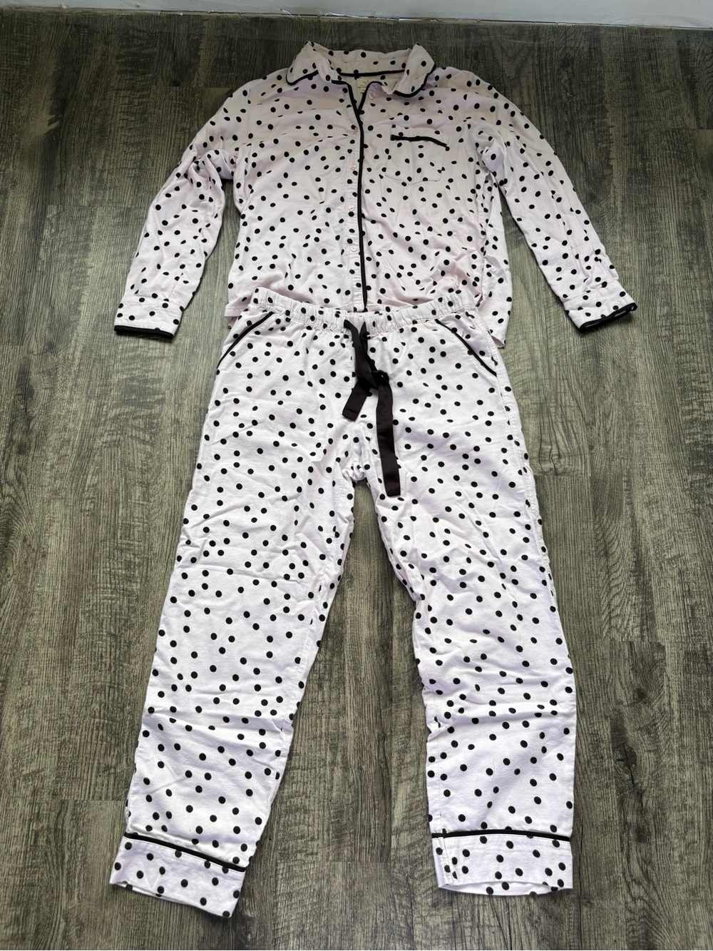 Kate Spade Dream a Little Dream Pajama Set Women's Size M Polka Dot Sleepwear